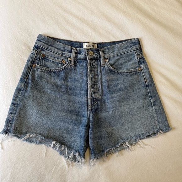 Agolde Parker Long Short in Skywave - Picture 4 of 7